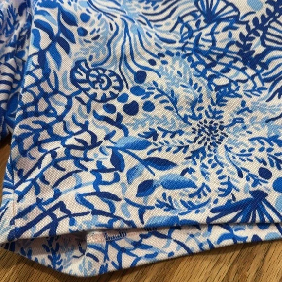 Lilly Pulitzer Jayne Knit short in high tide good vibes seashell coral print 6 - Picture 5 of 6